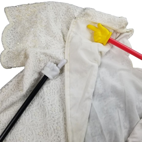 Fashion Bug White Beaded Formal Top Sz 24 (2X/3X) Wedding Party Mother of Bride - Picture 10 of 16